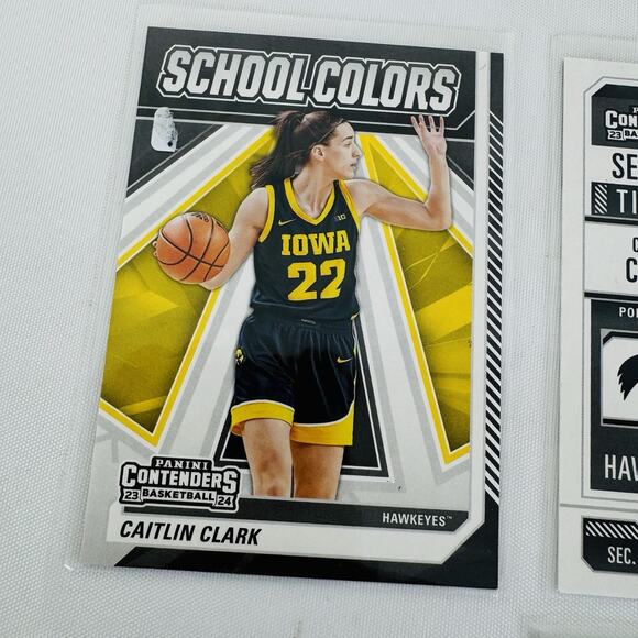 5 2024 Panini Caitlin Clark Collection School Colors Season Ticket Iowa Hawkeyes - Picture 2 of 6
